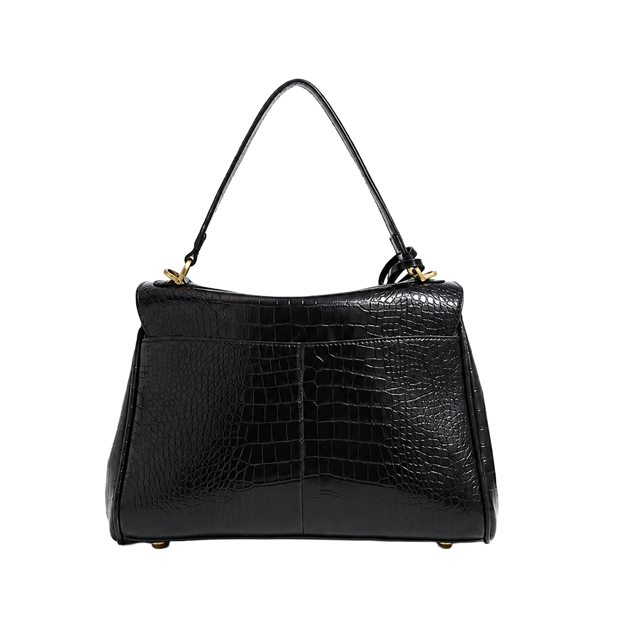The Boulevard Bag - Black Croc