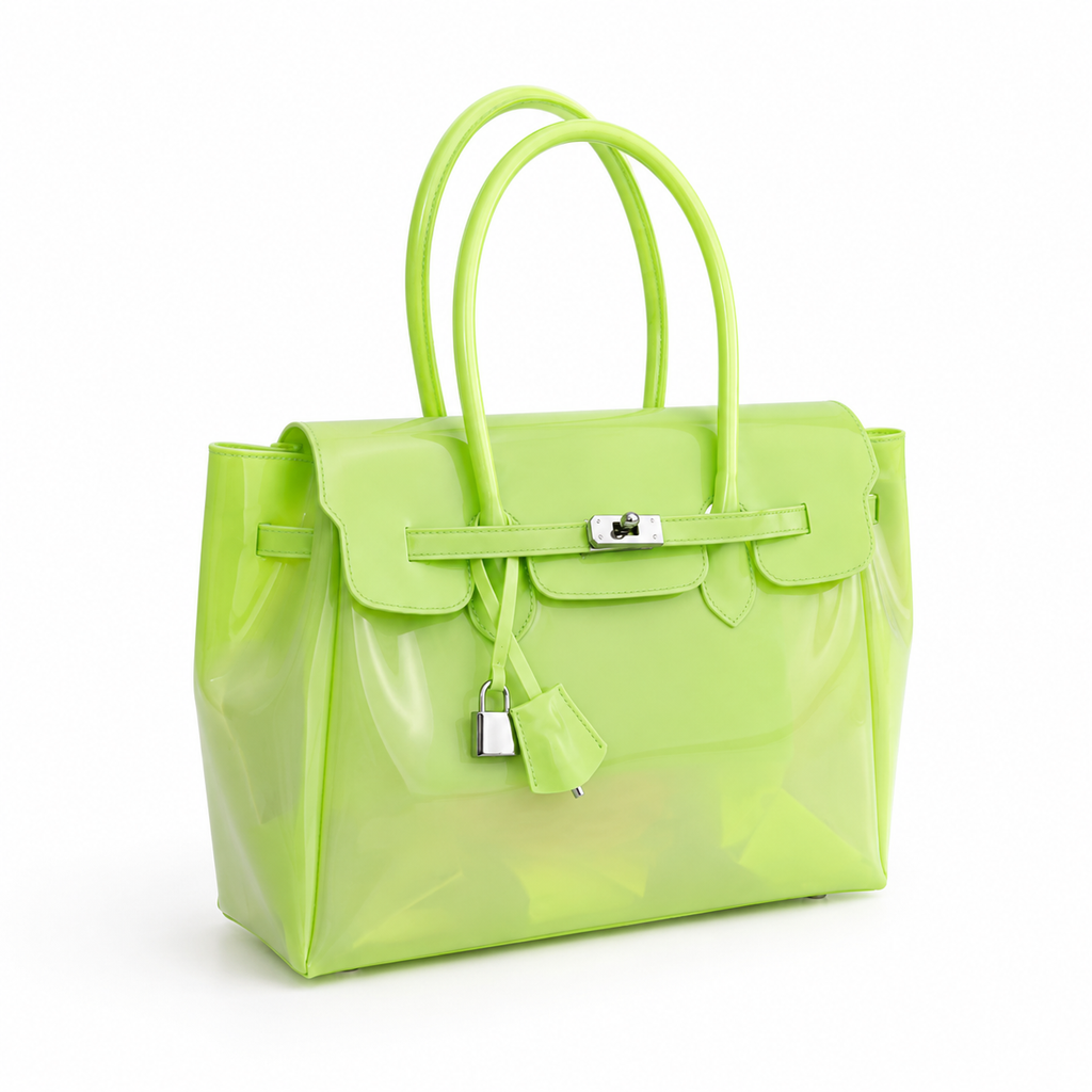 Jello Tote Pink Green (Large)